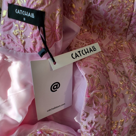 Catchall Astrid Frozen Berry Jacquard Floral Mini Dress Size Small NWT - Picture 7 of 14